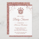 Recherche de gold princess baby shower invitations Tiara