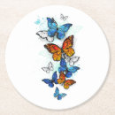 Recherche de papillons bleus dessous de verres Illustration