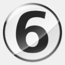 Recherche de numéro 6 autocollants Six