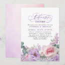 Recherche de floral répétition dîner invitations Violet