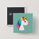 Recherche de licorne colorée badges Mignon