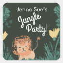 Recherche de lion carrées invitations Jungle