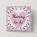 Recherche de mom to be badges Pink