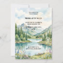 Recherche de de lac de montagne mariage invitations Élégant