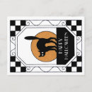 Recherche de pleine lune chat cartes postales Vintage