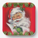 Recherche de père noël vintage assiettes en papier Mignon