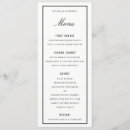 Recherche de noir et blanc menus Réception