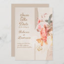 Recherche de peach mariage invitations Bohème
