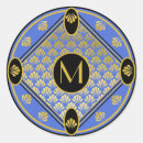 Recherche de retro monogram autocollants Initiale