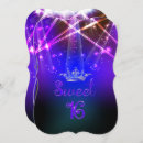 Recherche de neon lights invitations 16 sucrées