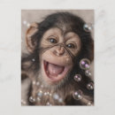 Recherche de singe heureux cartes postales Chimpanzé