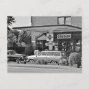 Recherche de station essence cartes postales Vintage