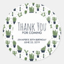 Recherche de cactus mignons autocollants Anniversaire