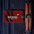 Recherche de rouge foncé bagages étiquettes Initiale