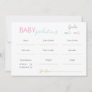 Recherche de jeux de baby shower fille invitations Minimaliste