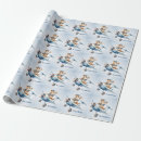 Recherche de avion bleu papier cadeau Baby