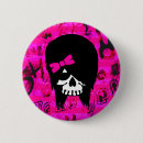 Recherche de fille de crâne badges Rose