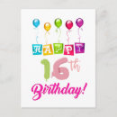 Recherche de 16ème vœux cartes D'anniversaire