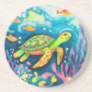 Recherche de tortue dessous de verres Peinture