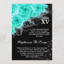 Recherche de aqua quinceanera invitations Rose