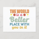 Recherche de monde meilleur cartes postales Motivation