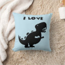 Recherche de silhouette de dinosaure coussins Tyrannosaurus
