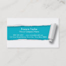 Recherche de papier déchiré cartes visite Simple