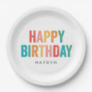 Recherche de rainbow birthday assiettes Coloré