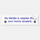 Recherche de chien westie voiture autocollants Pare chocs