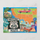 Recherche de rue principale cartes postales Route 66