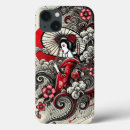 Recherche de geisha japonais iphone coques Fleurs de cerisiers