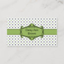 Recherche de vert pois cartes visite Girly