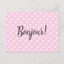 Recherche de pois rose cartes postales Bonjour