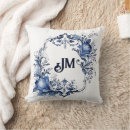 Recherche de bleu delft coussins Bleu et blanc