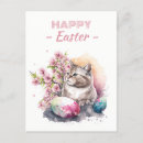 Recherche de chat pâques cartes postales Fleurs