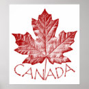 Recherche de drapeau canadien posters Feuille