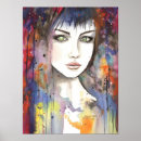 Recherche de dessin abstrait visage art Moderne