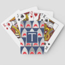 Recherche de requin jeux de cartes Monogramme