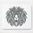 Recherche de tête lion tapis souris Mandala