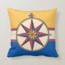 Recherche de rose de boussole coussins Windrose