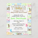 Recherche de jumeaux 11x14 invitations Rose
