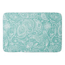 Recherche de turquoise floral bath mats Paisley