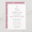 Recherche de pink bar bat mitzvah invitations Juif