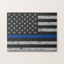 Recherche de drapeau américain puzzles Fine ligne bleue