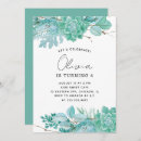 Recherche de succulents anniversaire invitations Aquarelle