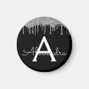 Recherche de argent noir magnets Monogramme