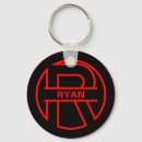 Recherche de cercle rouge porteclés Noir