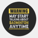 Recherche de court de tennis autocollants Badminton drôle