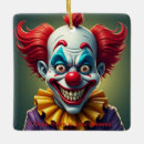 Recherche de effrayant ornements Clown