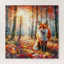 Recherche de renards puzzles Boisé